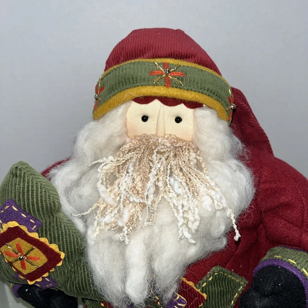 Old World Santa , Primitive, Cloth‎ Face , Standing ,19.5 